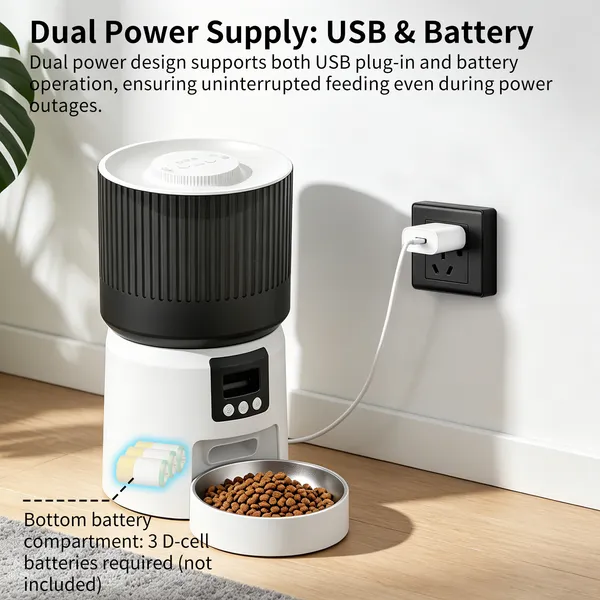 Intelligent Fully Automatic Pet Feeder, Timed And Quantitative Feeding, Remote Control For More Peace Of Mind