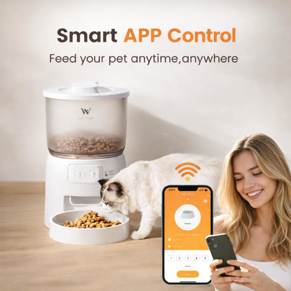 Smart Pet Feeder 3L Automatic Food Dispenser For Cats, Dogs Small Pets Indoor, Timed And Quantitative Dry Food Cat Feeder Kibble, Feeding