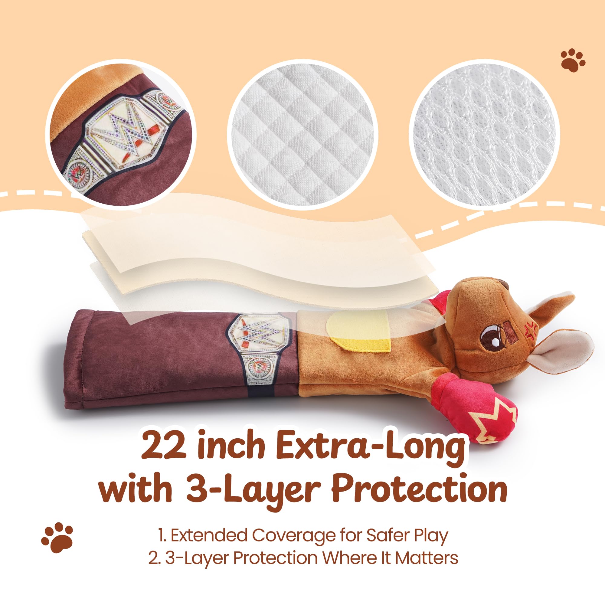 Cat Wrestling Glove, 22 Inch Cat Puppet Wrestler With 5 Catnip Pouches & 3 Layer Resistant Protection, Interactive Cat Toy With Treat Pocket For Boredom Relief & Mental Stimulation