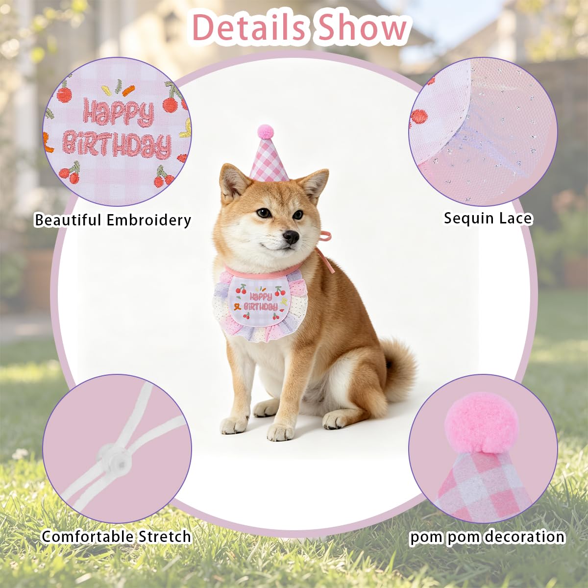 Cat Princess Costume Cat Tutu Dresses Kitte Birthday Hat Scarf Set Clothes Dog Outfit For Small Pet Birthday Party Halloween Wedding Photo Prop