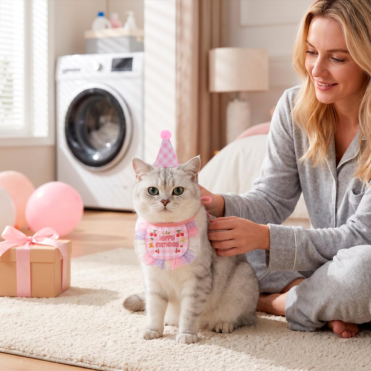Cat Princess Costume Cat Tutu Dresses Kitte Birthday Hat Scarf Set Clothes Dog Outfit For Small Pet Birthday Party Halloween Wedding Photo Prop