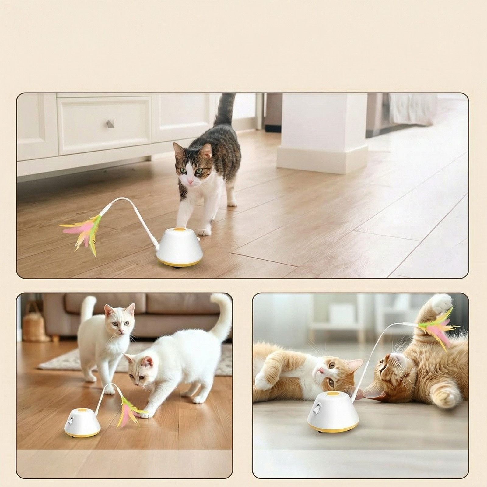 Yellow Cat Entertainment Toy For Active Playtime—Party Accessory Set