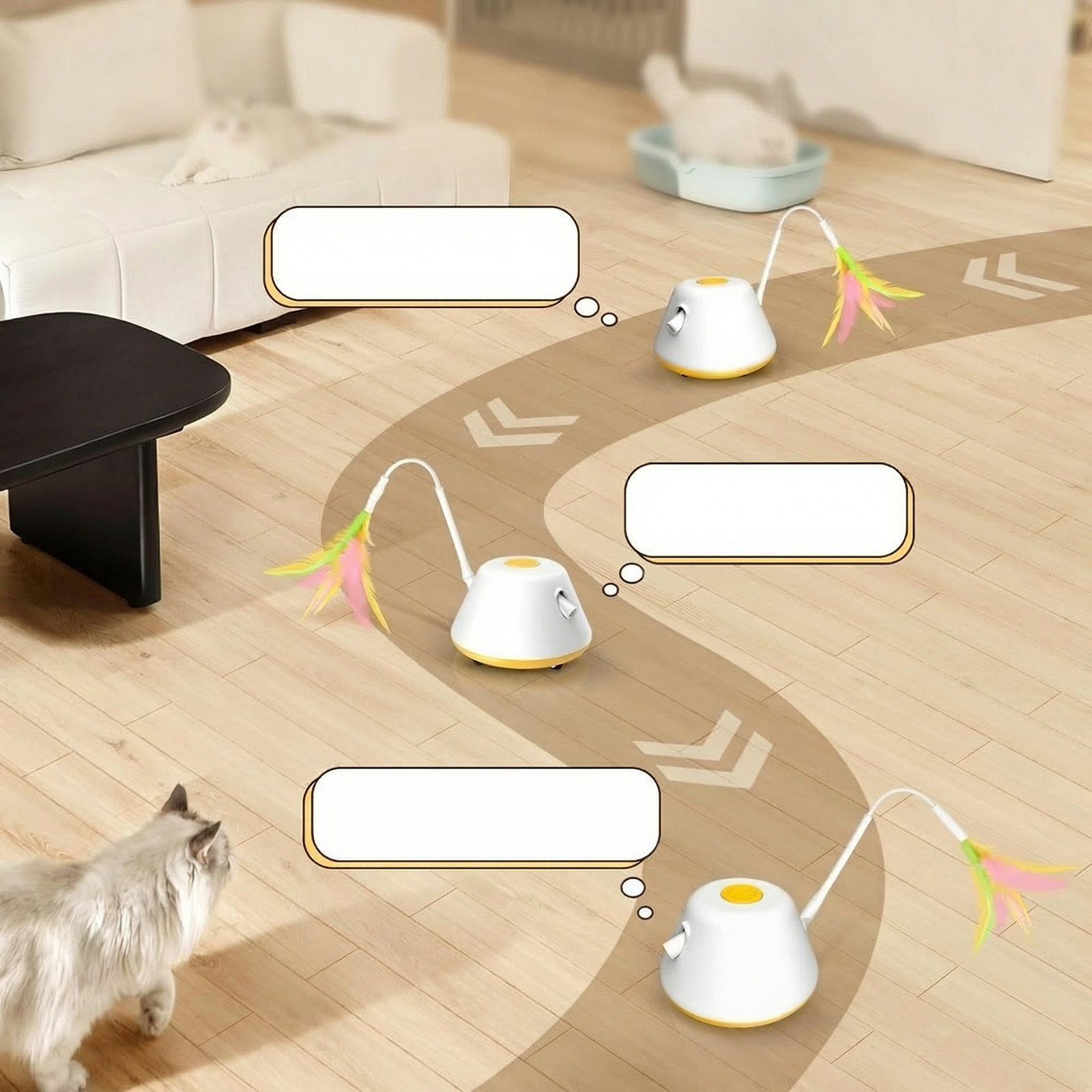 Yellow Cat Entertainment Toy For Active Playtime—Party Accessory Set