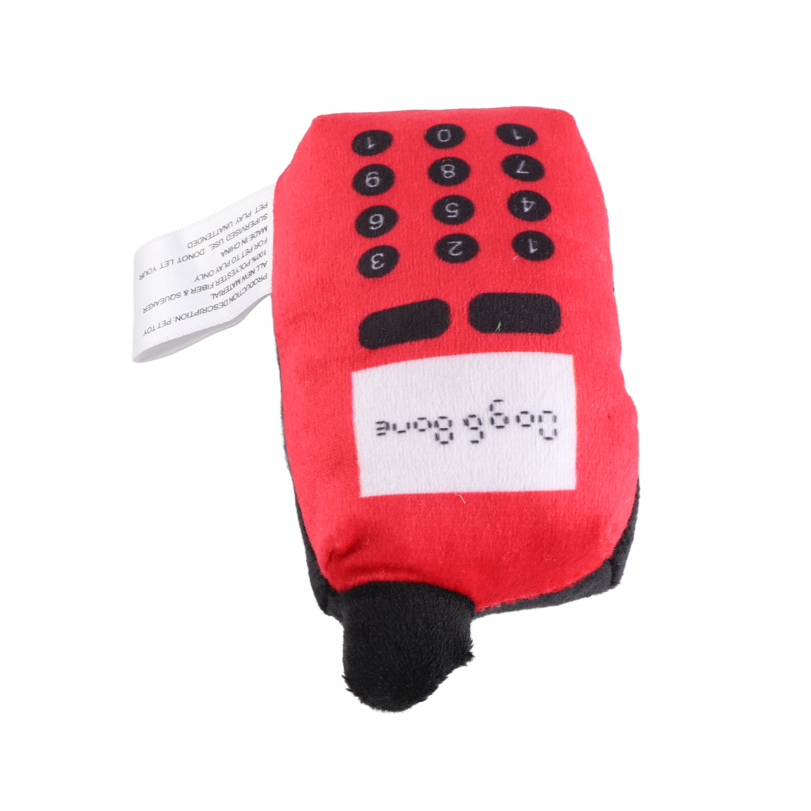 Plush Cell Phone Pet Dogs Cats Teether Teething Sounding Interactive Chew Toy (Red)