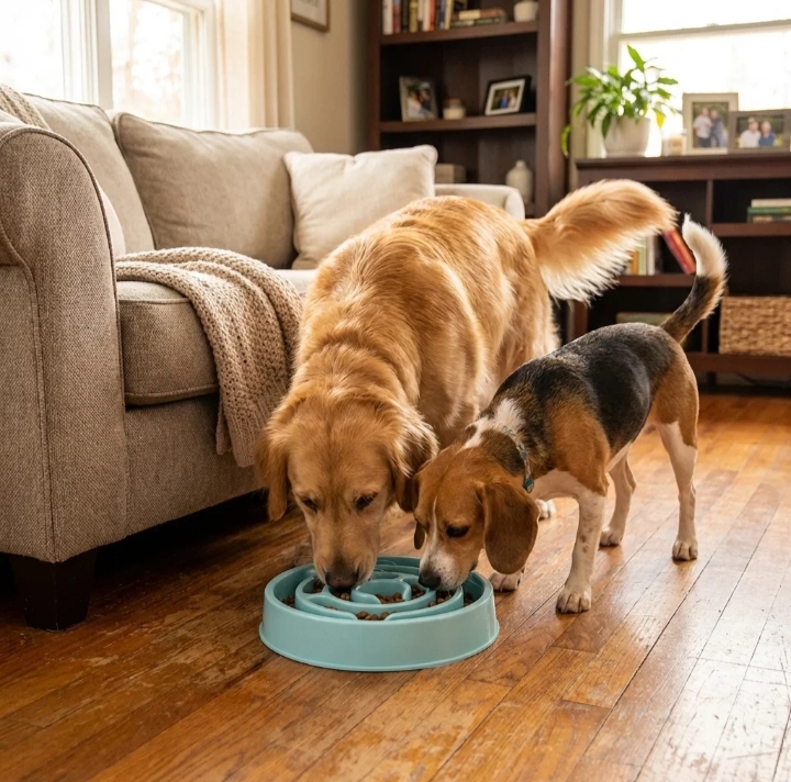 Slow Feeder Dog Bowl Non Slip Maze Puzzle Bowl
