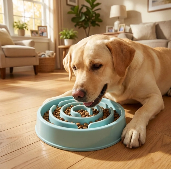 Slow Feeder Dog Bowl Non Slip Maze Puzzle Bowl