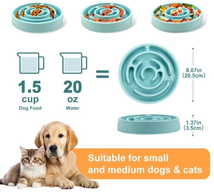 Slow Feeder Dog Bowl Non Slip Maze Puzzle Bowl