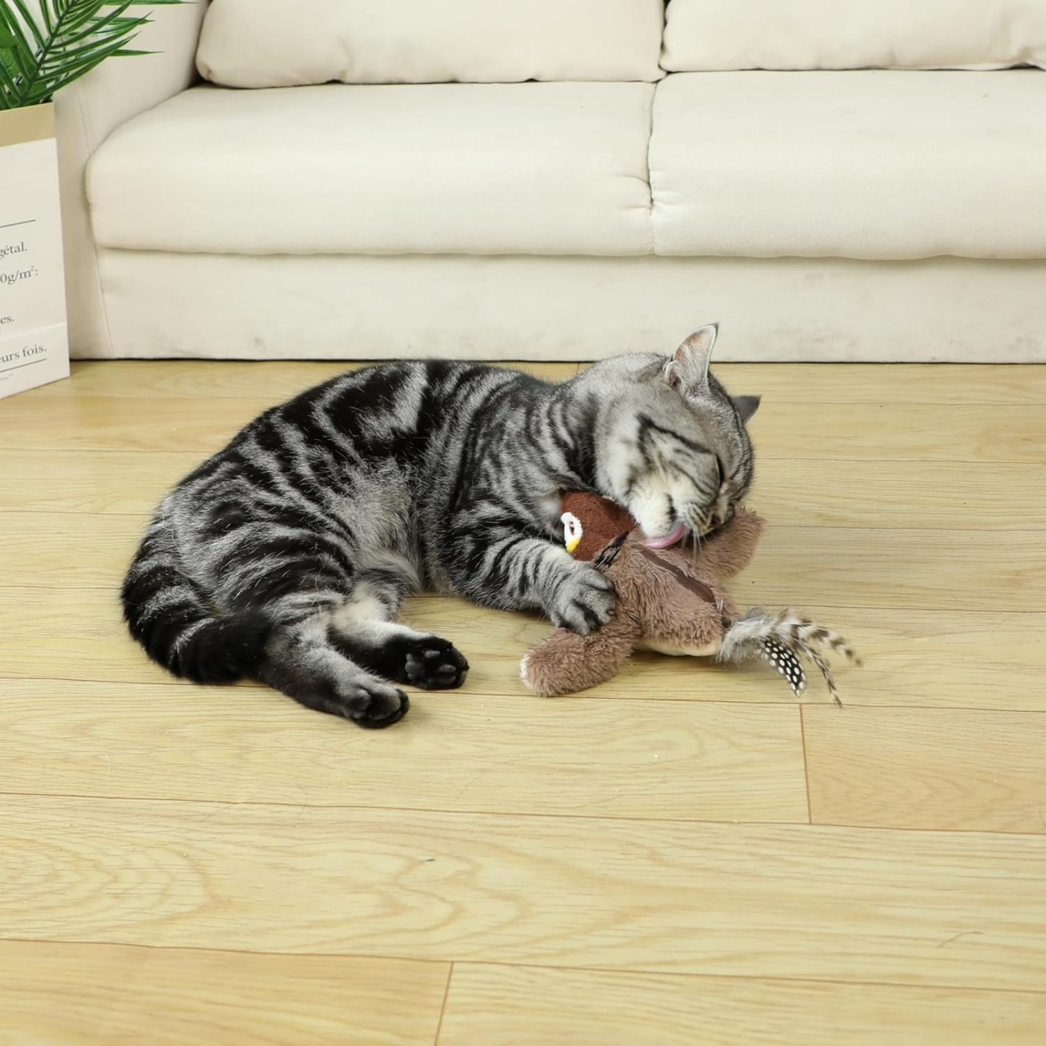 TGFIX Electric Cat Toy Bird For Self-Play - Interactive Automatic Cat Toy With Catnip, Rechargeable Puzzle Cat Toy For Cats To Play And Kick