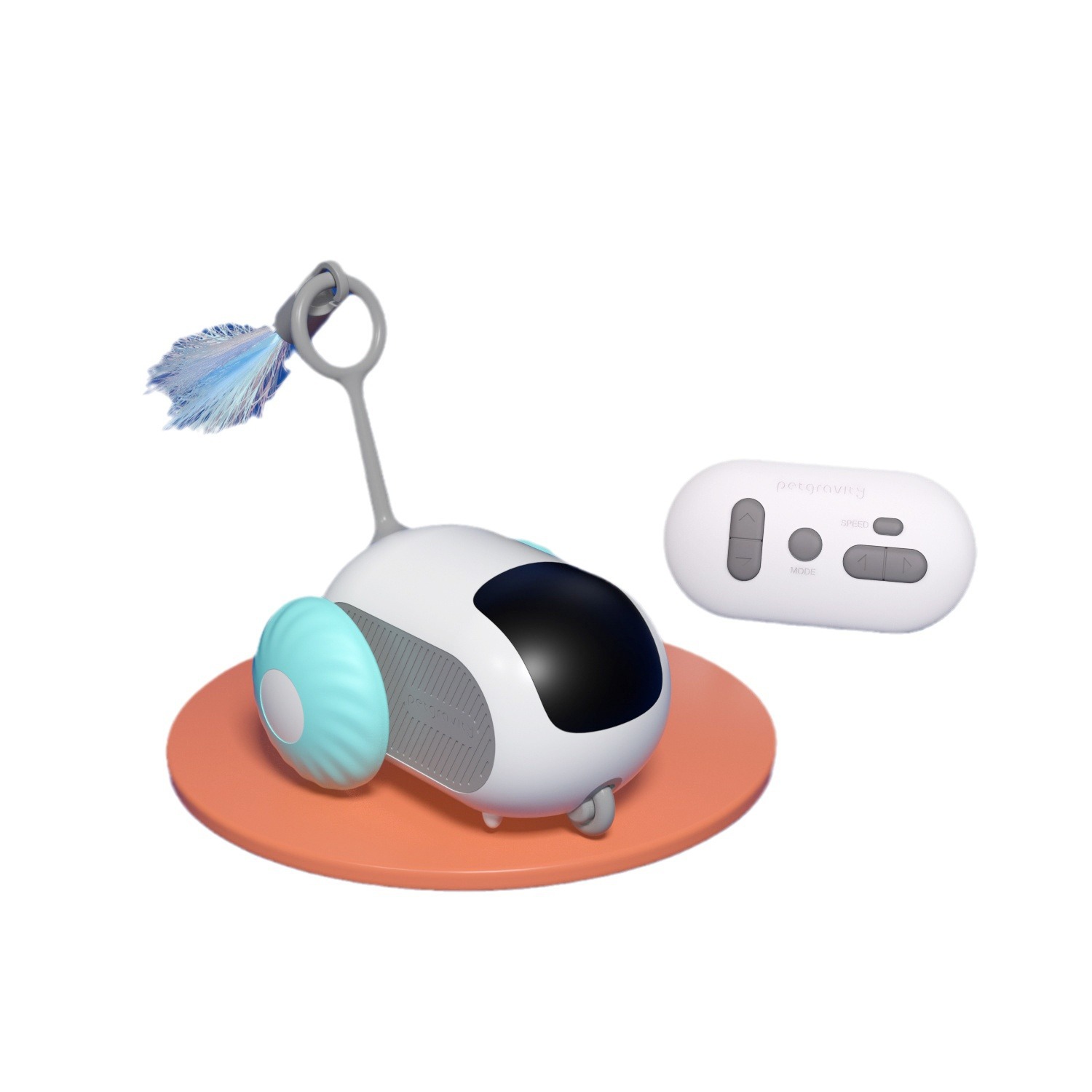 Best-selling Pet Gravity Running Car, Smart Car Toy, Cat Toy Stick, Feather Toy, Autonomous Driving Mode