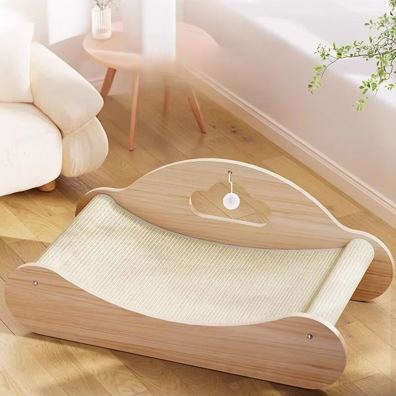 Sisal Large Cat Scratcher Bed, Comfy Chaise Lounge For Cats  Rest Scratch Play, Protects Furniture, Durable, Horizontal, No-Mess