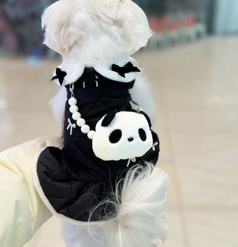 Pet Dog Cat Clothes Cotton-padded Clothes Traction Clothes