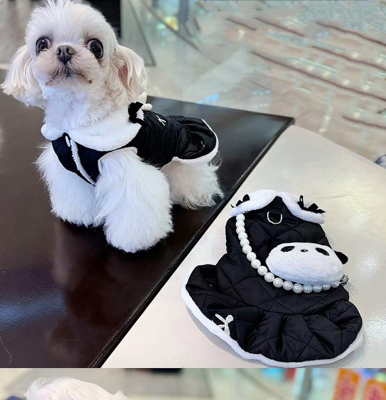 Pet Dog Cat Clothes Cotton-padded Clothes Traction Clothes