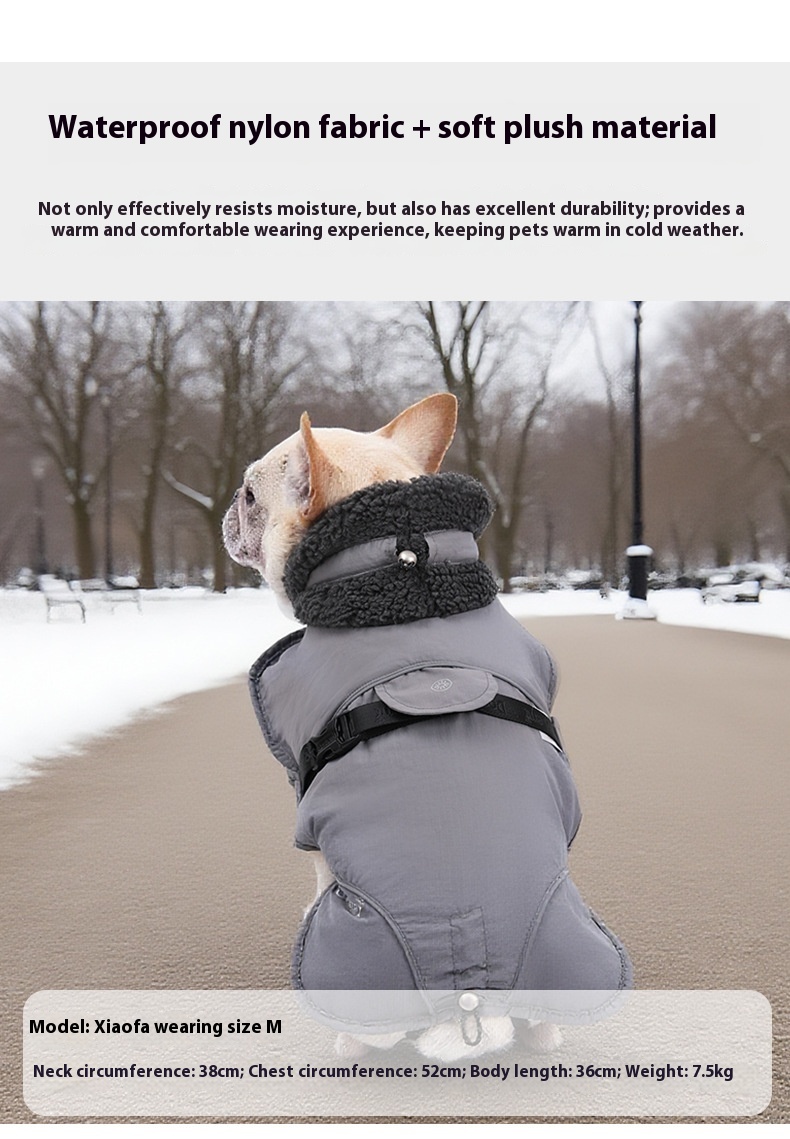 Dog Cotton-padded Clothes Go Out In Autumn And Winter Warm-keeping And Cold-proof Pet Clothes