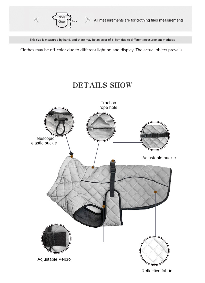 Pet Clothing Full-body Reflective Tactical Jacket For Dogs