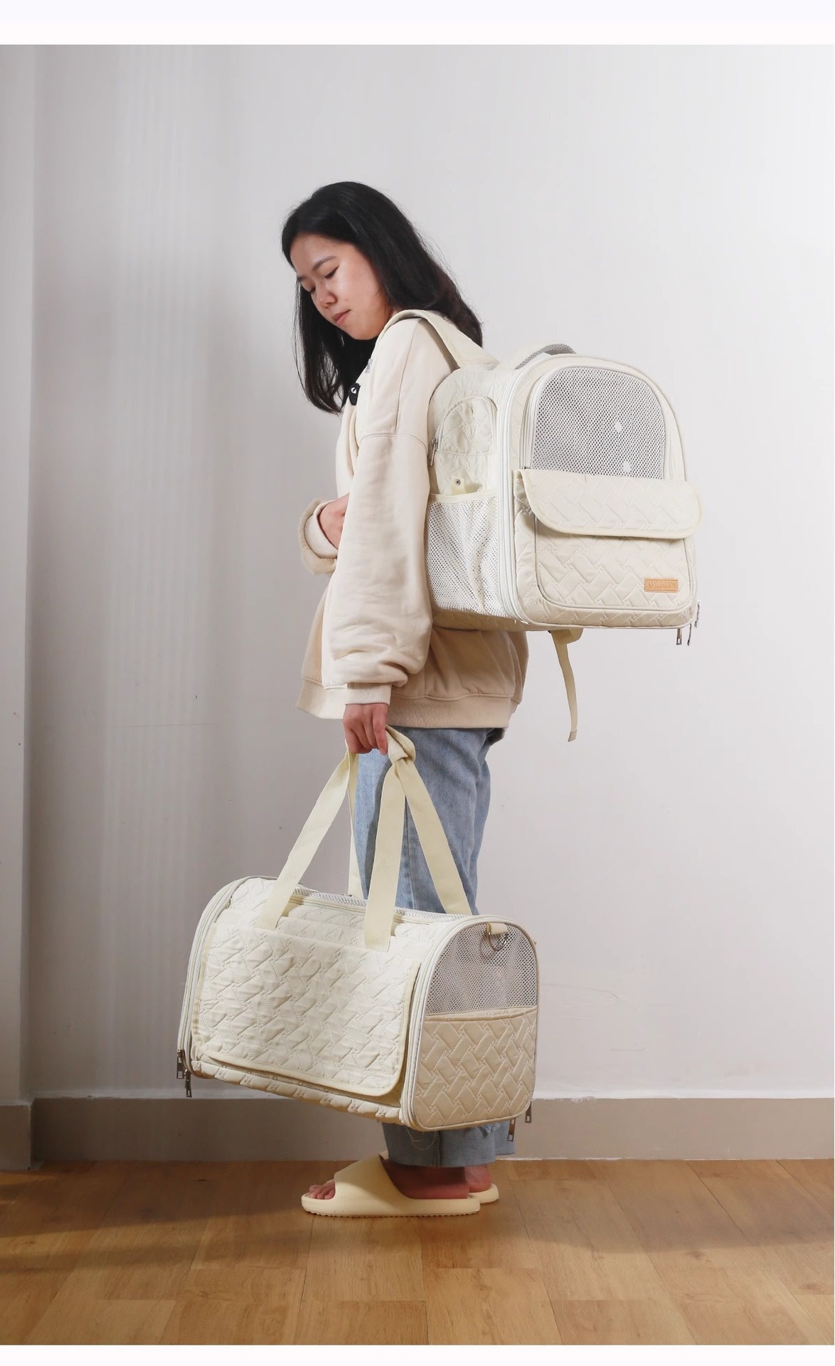 Cat Carrier Space Capsule Lightweight Portable Handheld Backpack Breathable Pet Bag For Outings