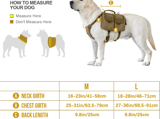 Hiking Backpack Saddle Bag Suitable For Medium To Large Dogs As An Outdoor Pet Carrier
