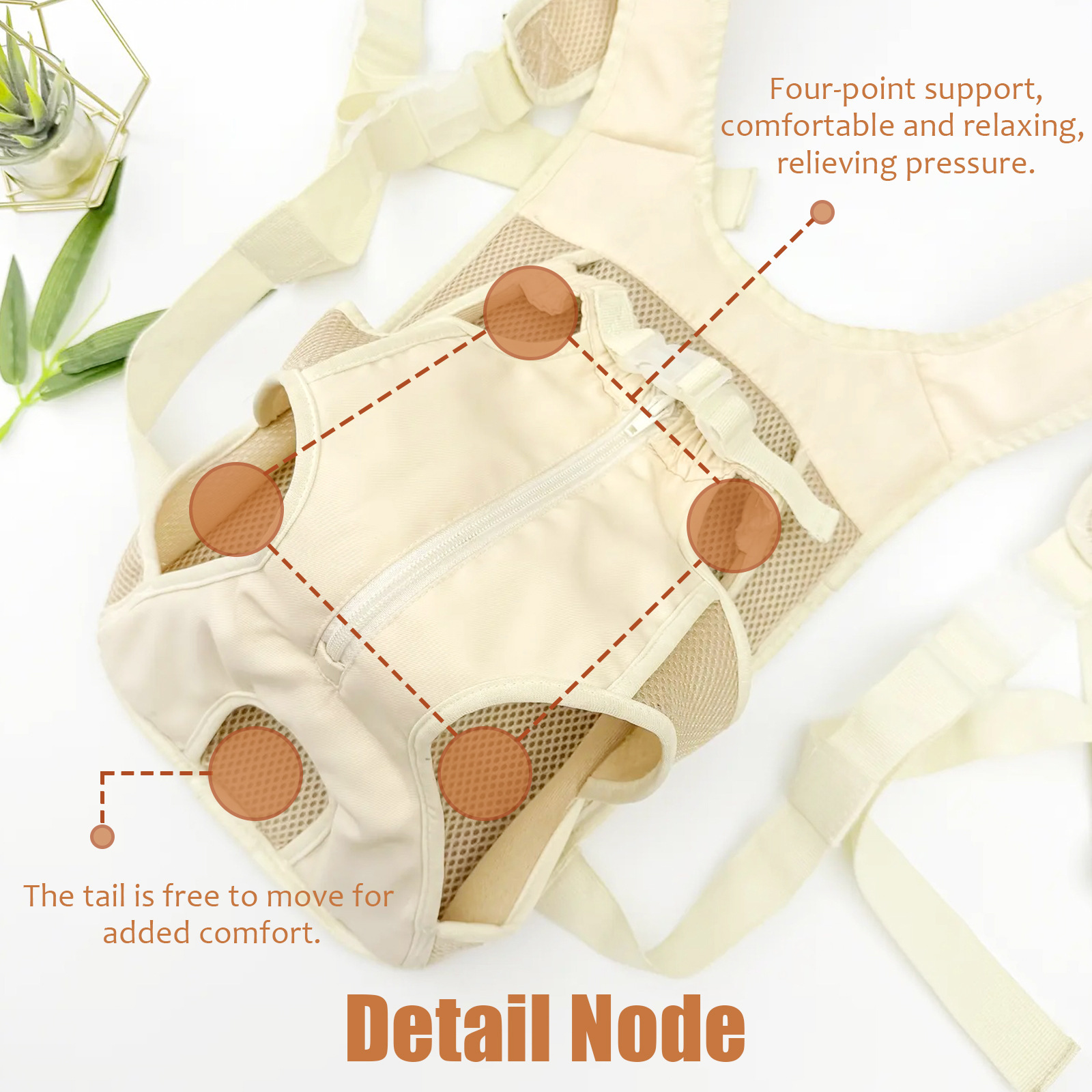 Portable Chest Harness Pet Carrier For Small And Medium-Sized Pets