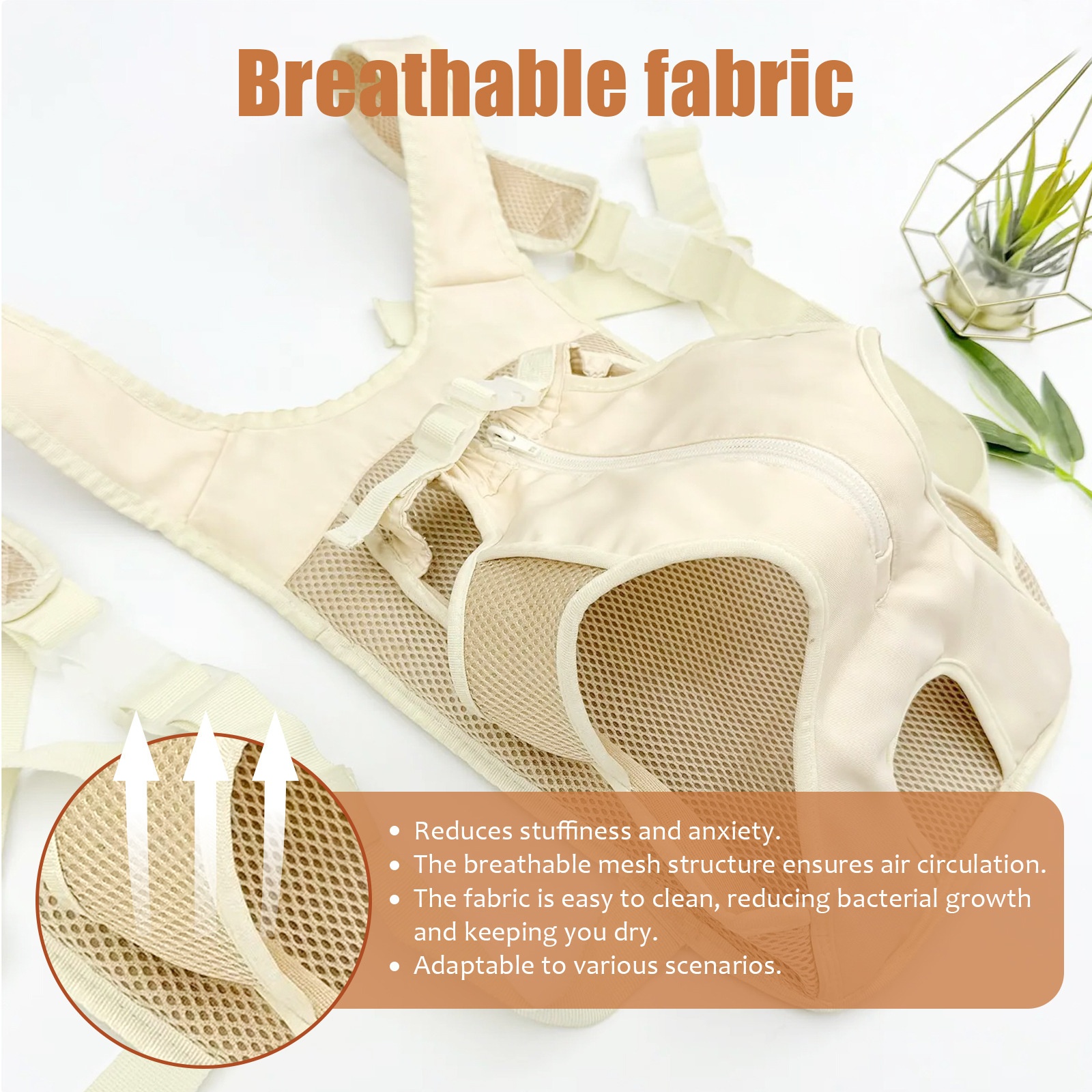 Portable Chest Harness Pet Carrier For Small And Medium-Sized Pets