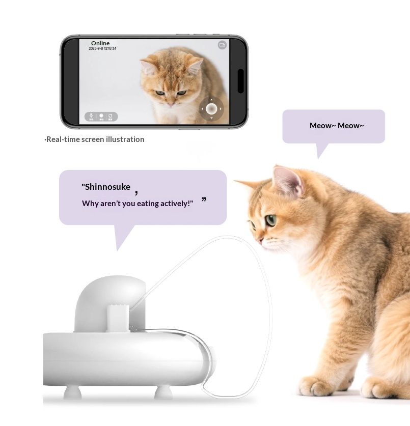 Smart Cat Feeder AI Facial Recognition Multi Cats Video Camera Gen Works For EU, US, UK, And AU