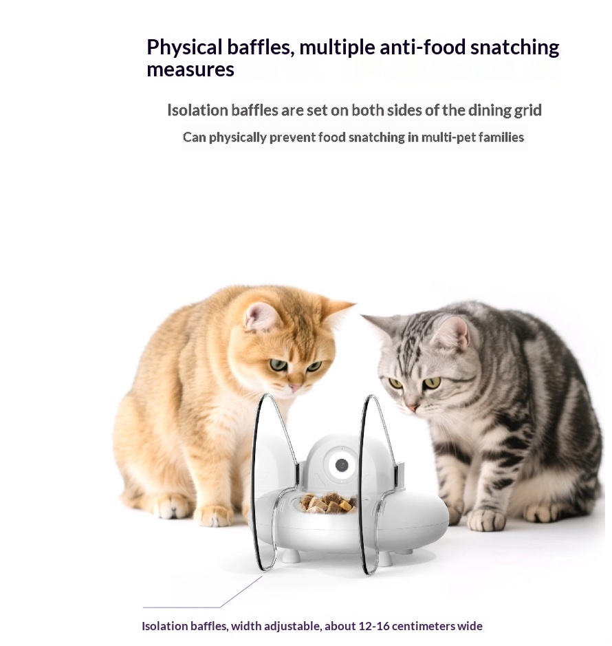 Smart Cat Feeder AI Facial Recognition Multi Cats Video Camera Gen Works For EU, US, UK, And AU