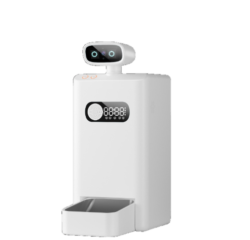 Smart Cat Automatic Feeder Dispenser With Camera Live Monitoring Stainless Steel Bowl AI App