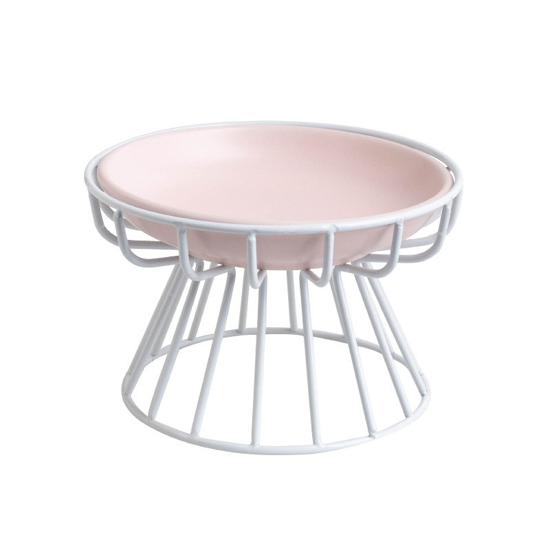 Elevated Pet Food Bowl Stand  Neck Support Feeding Rack For Cats And Dogs