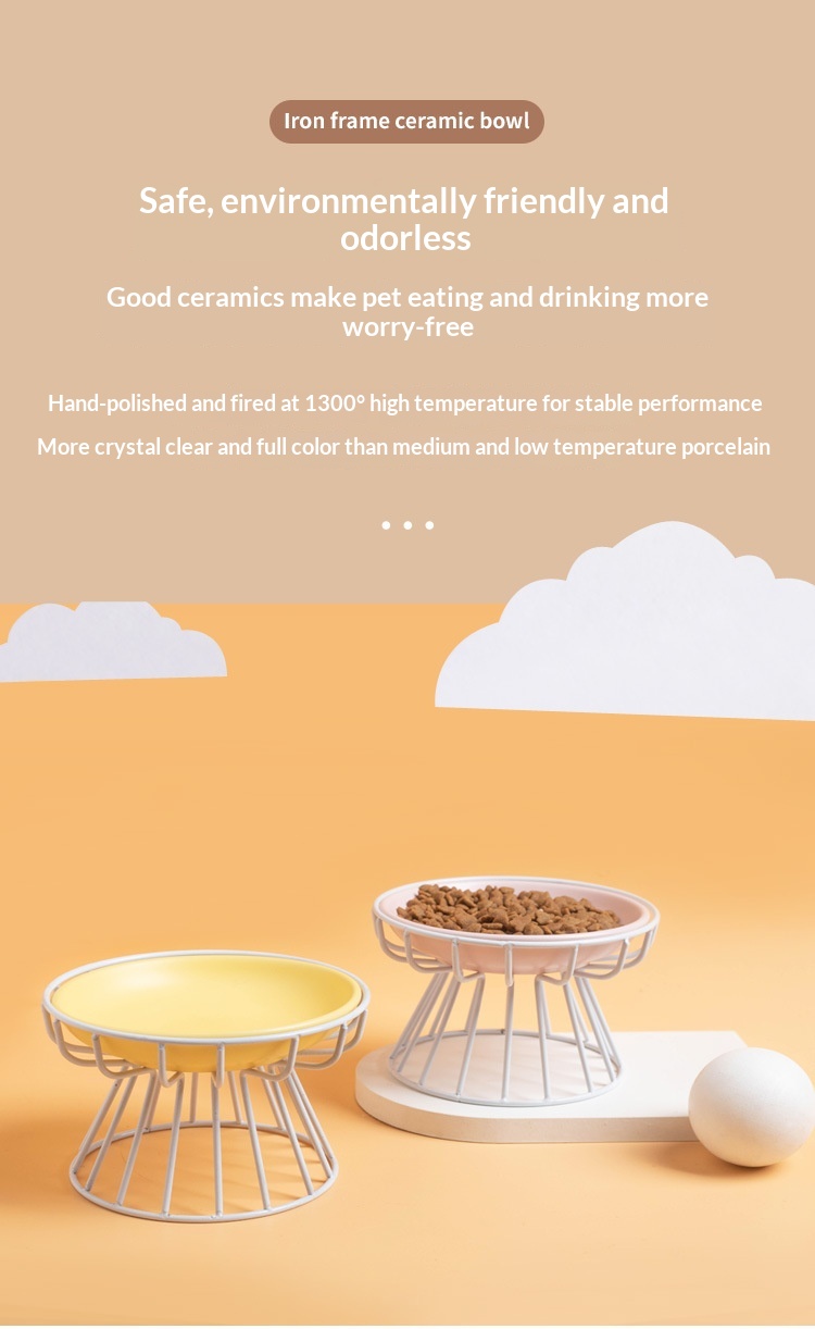 Elevated Pet Food Bowl Stand  Neck Support Feeding Rack For Cats And Dogs
