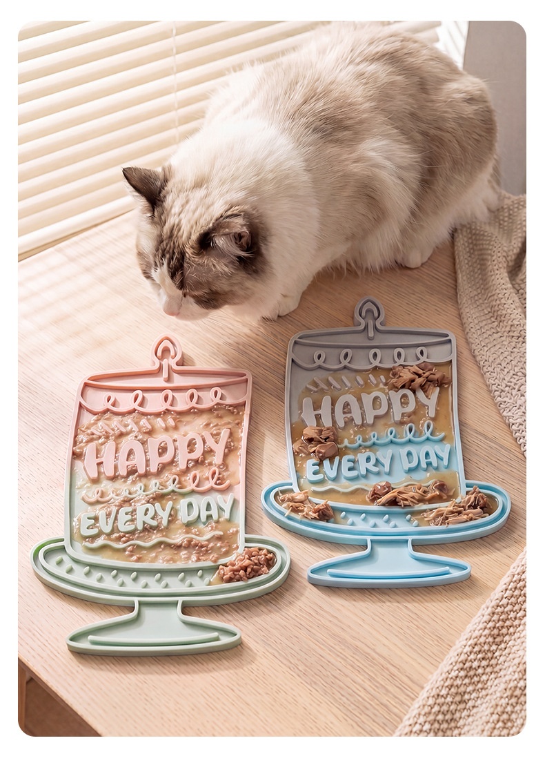 Pet Licking Mat Silicone Pad Cat And Dog Feeding Dish