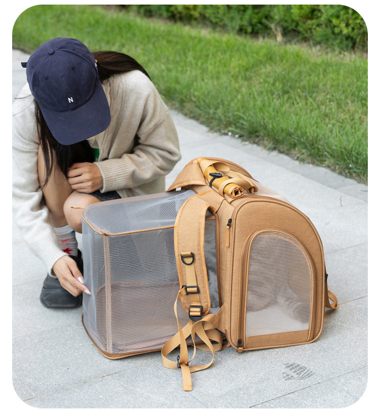 Portable Expandable Dual-Shoulder Pet Backpack For Outings