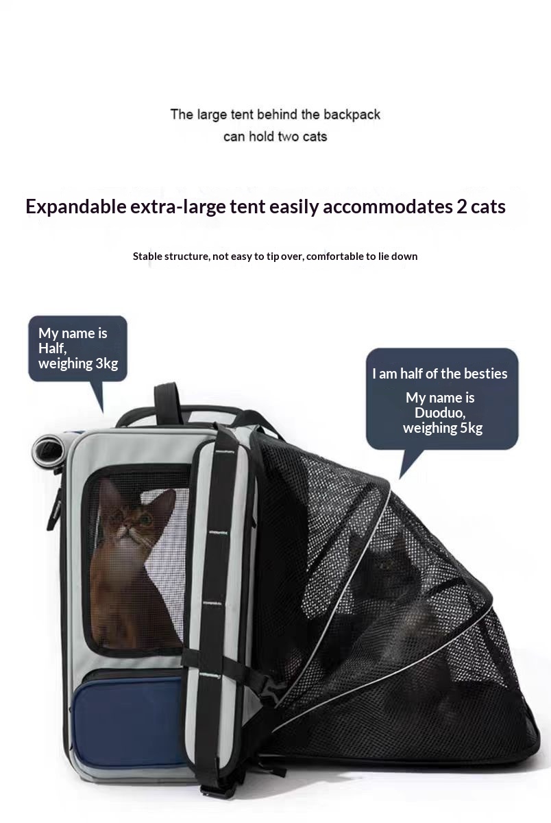 Pet Outdoor Backpack Portable And Breathable Pet Carrier