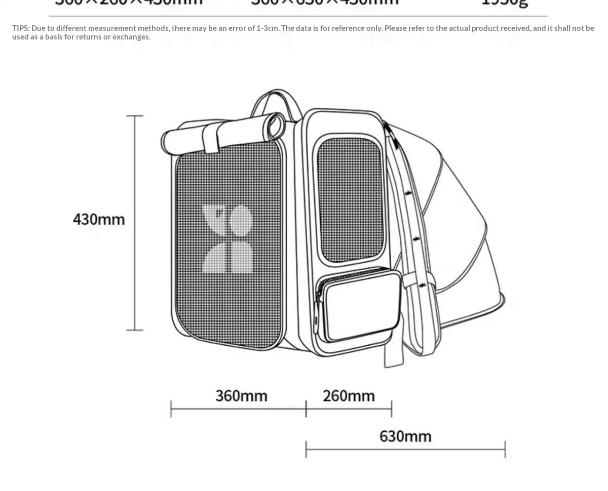 Pet Outdoor Backpack Portable And Breathable Pet Carrier