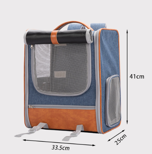 Non-deforming Portable Pet Backpack For Cats On The Go With Shoulder Straps