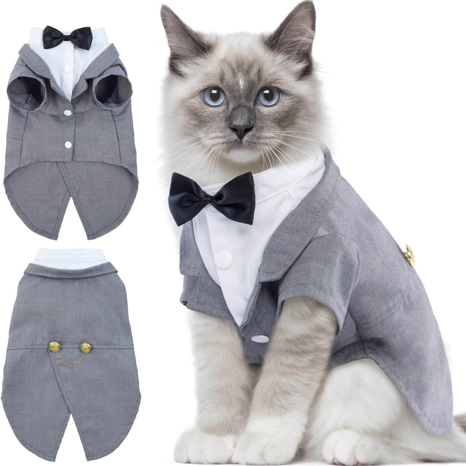 Pet Cat Tuxedo Outfit Kitten Shirt