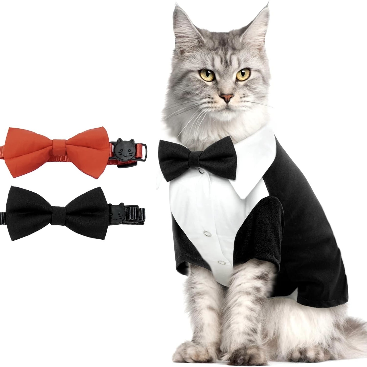 Pet Cat Tuxedo Outfit Kitten Shirt
