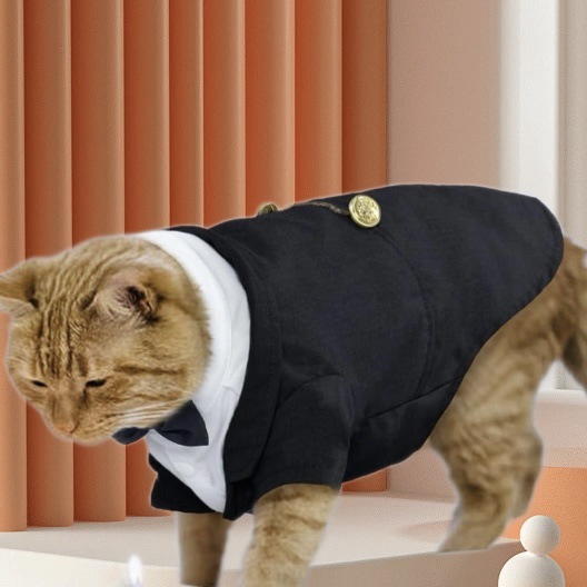 Pet Cat Tuxedo Outfit Kitten Shirt