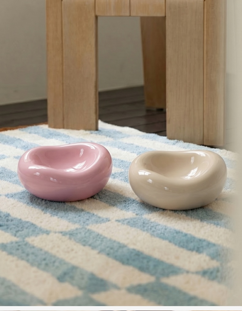Ceramic Tip-Proof Cat Food Bowl