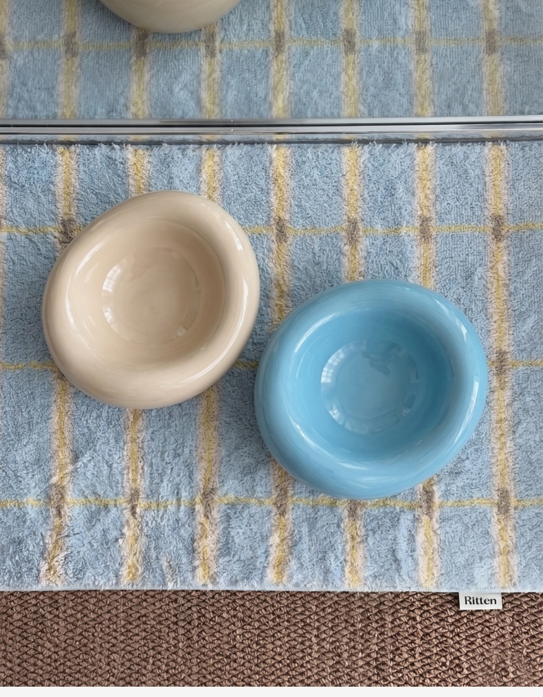 Ceramic Tip-Proof Cat Food Bowl