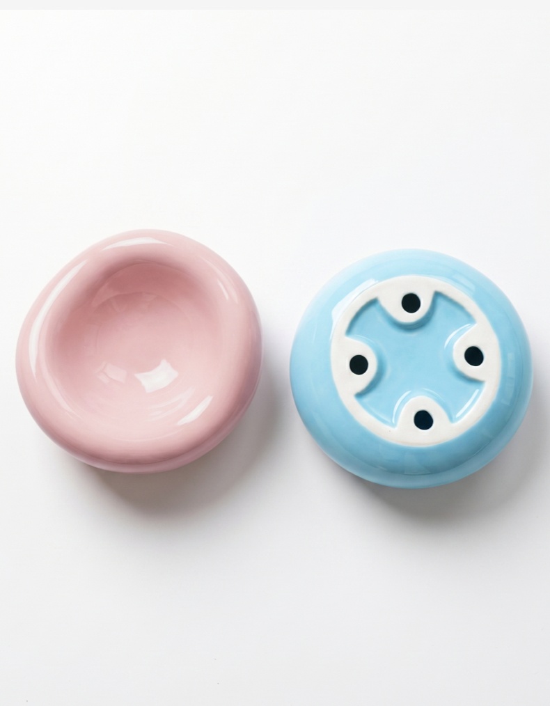 Ceramic Tip-Proof Cat Food Bowl
