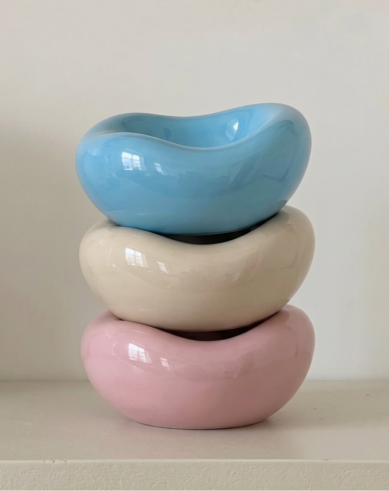 Ceramic Tip-Proof Cat Food Bowl