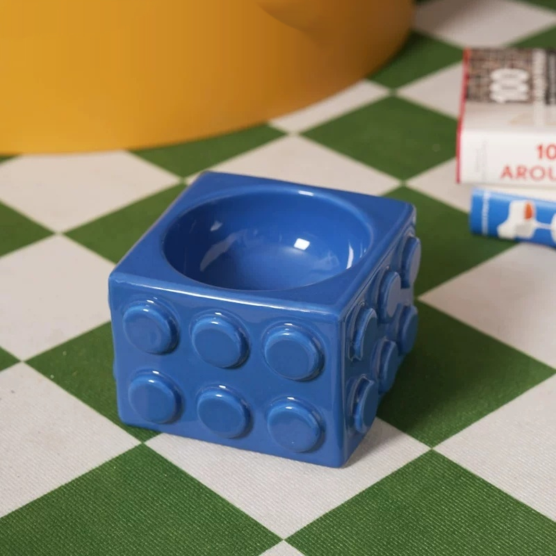 Building Block Pet Ceramic Water Bowl