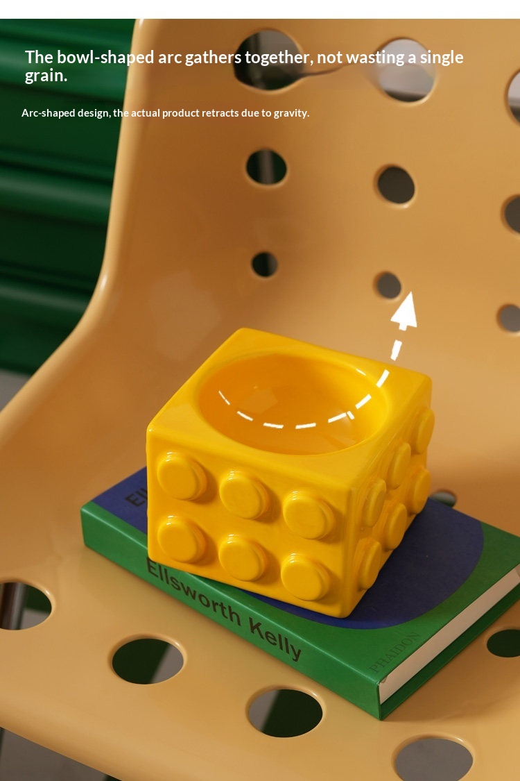Building Block Pet Ceramic Water Bowl