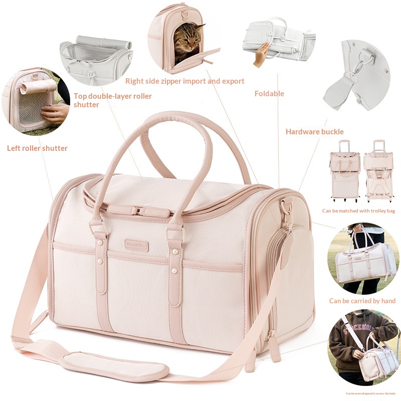 Japan-Korea Pet Carrier With Wheels, Portable And Large Capacity For Outings