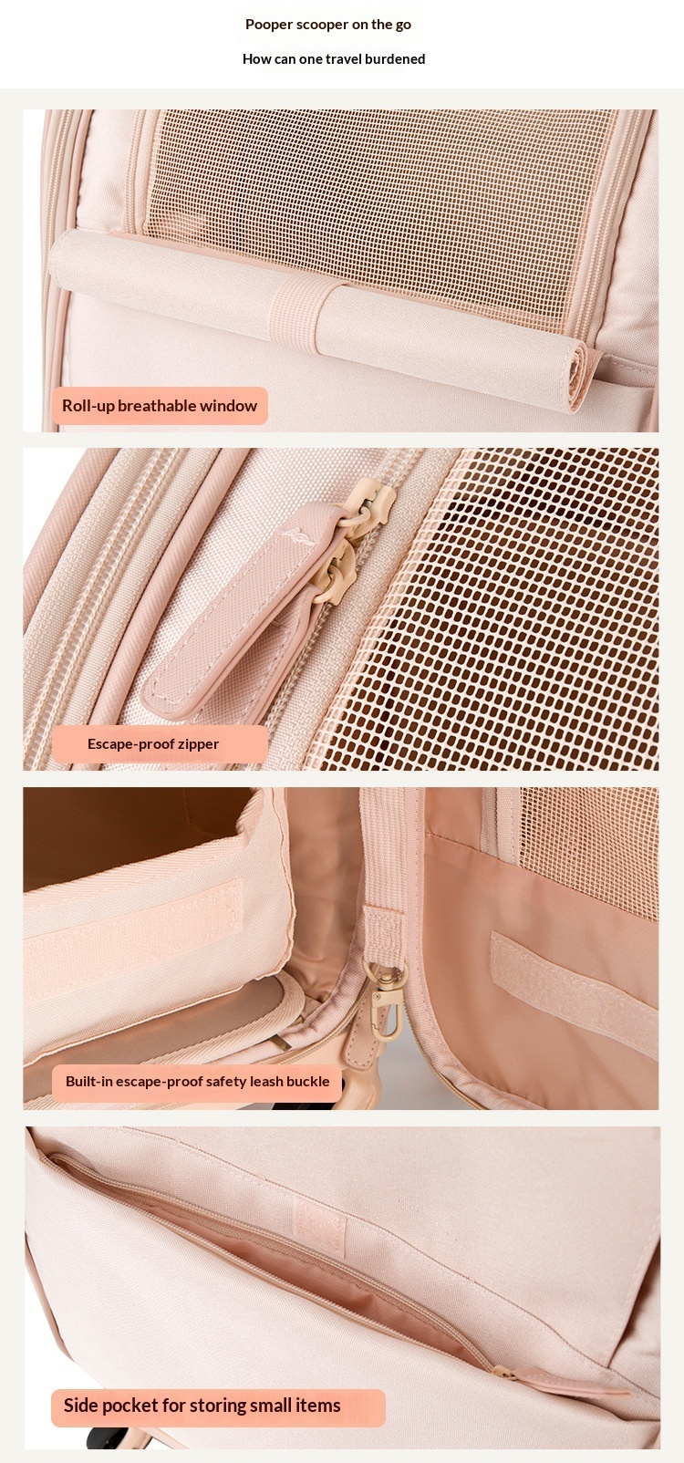 Japan-Korea Pet Carrier With Wheels, Portable And Large Capacity For Outings