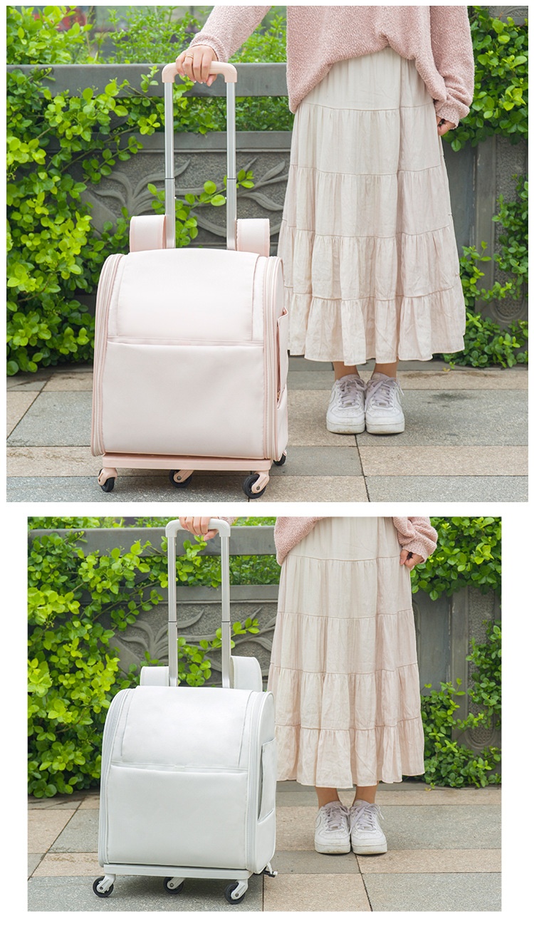 Japan-Korea Pet Carrier With Wheels, Portable And Large Capacity For Outings