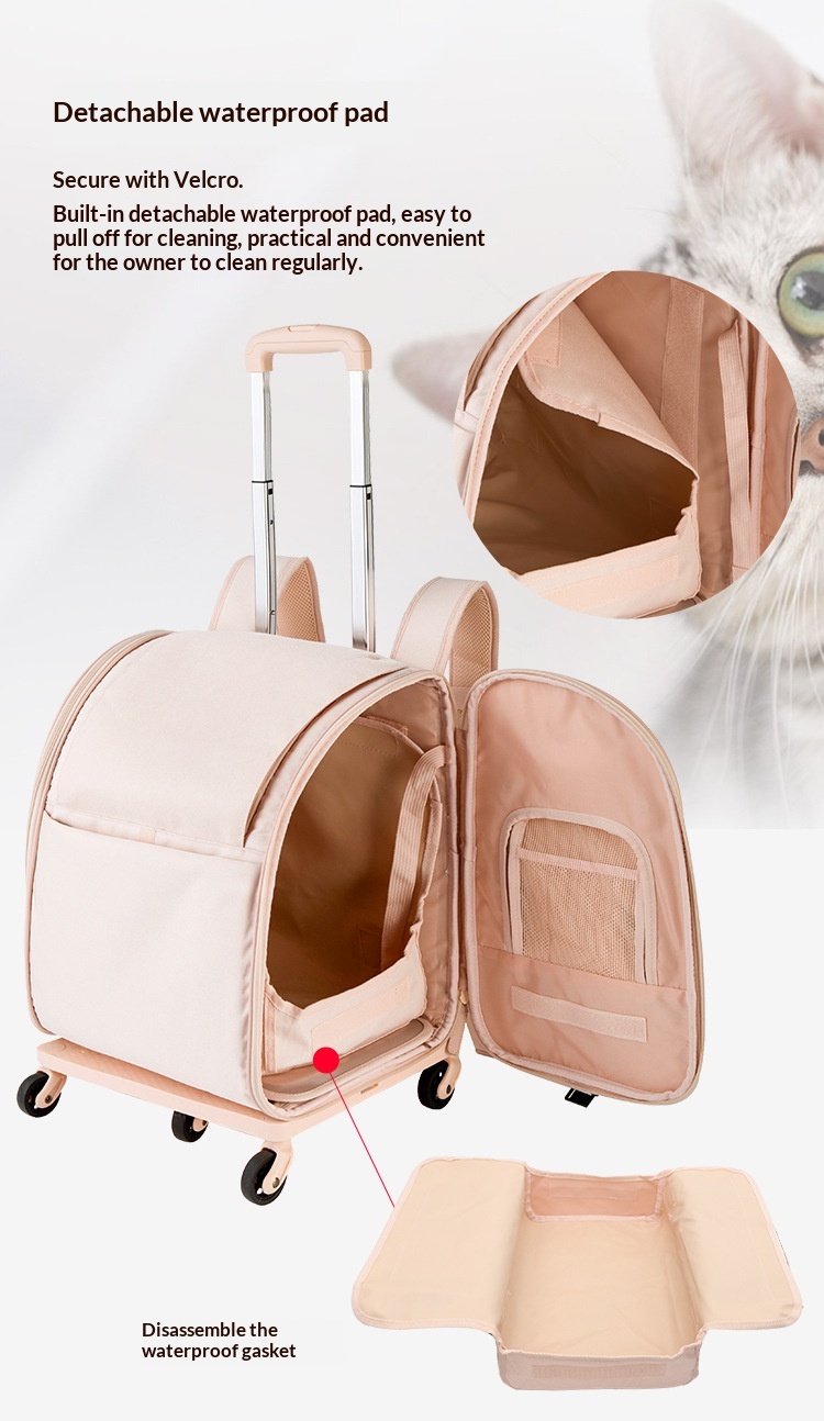 Japan-Korea Pet Carrier With Wheels, Portable And Large Capacity For Outings