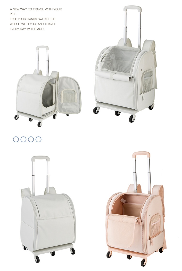 Japan-Korea Pet Carrier With Wheels, Portable And Large Capacity For Outings