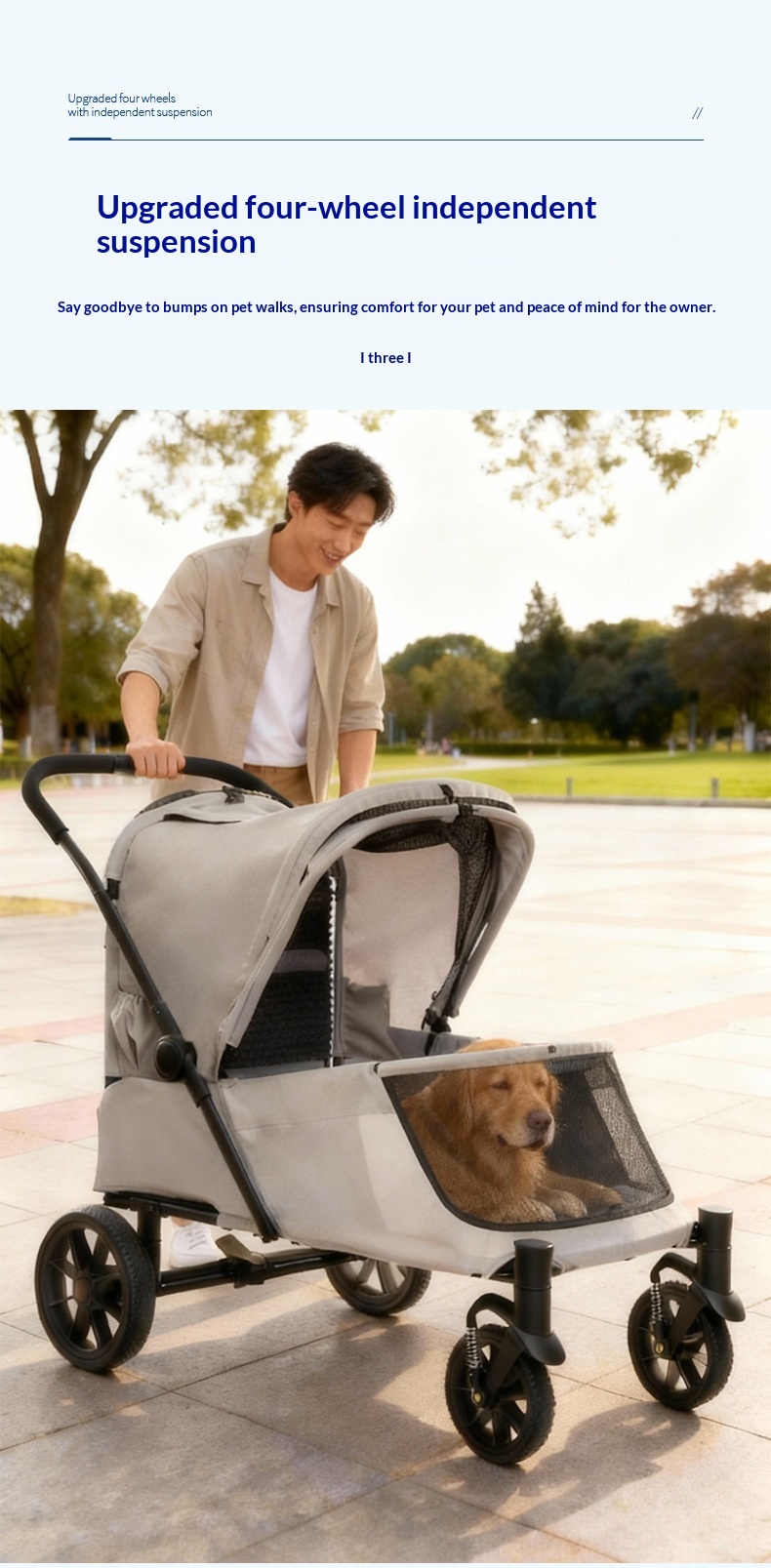Foldable Covered Pet Stroller With Ramp For Senior Cats And Small Dogs With Mobility Issues