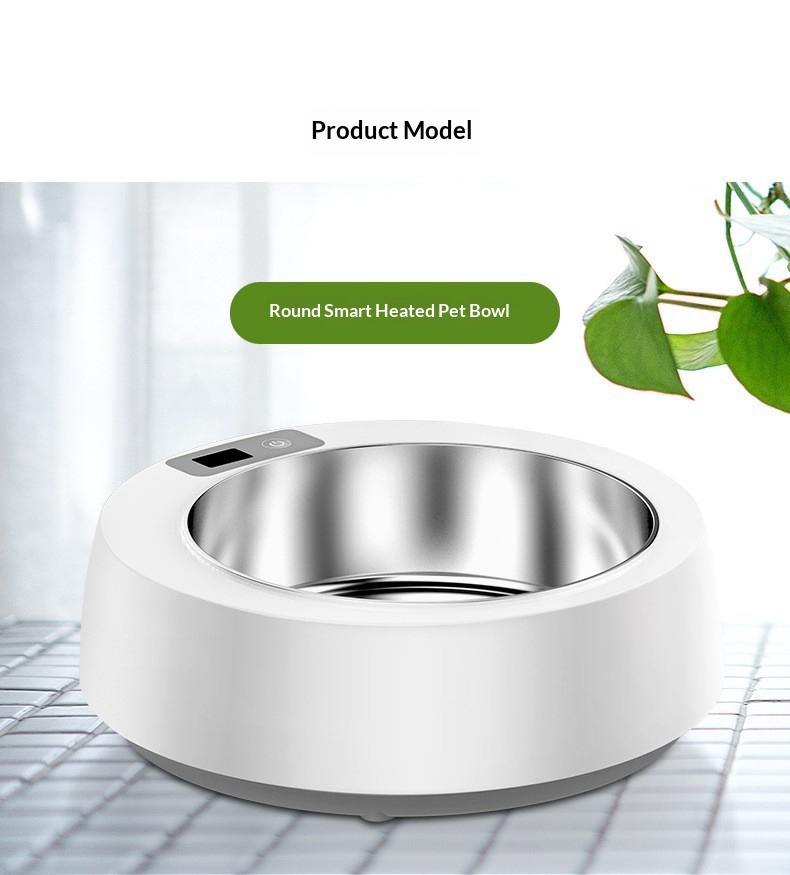 Food-grade Stainless Steel Smart Heated Pet Bowl