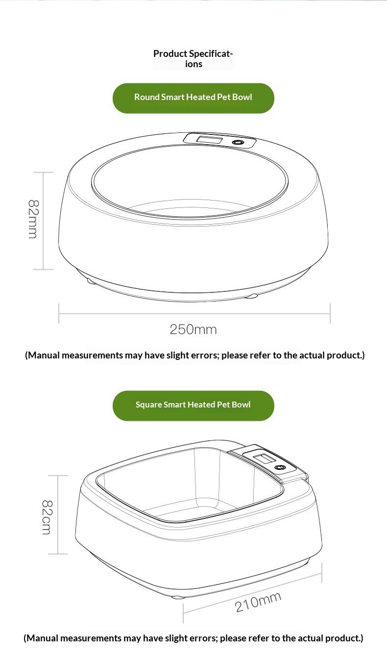 Food-grade Stainless Steel Smart Heated Pet Bowl