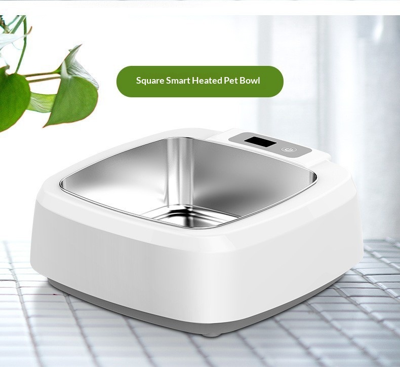 Food-grade Stainless Steel Smart Heated Pet Bowl